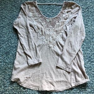 Lucky Brand Lace V Neck